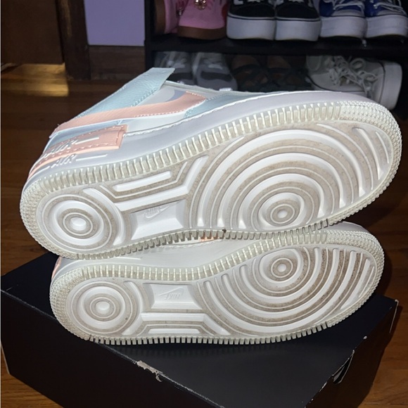 Nike Air Force 1 Shadow White and Pastel green Sneakers - Picture 5 of 5